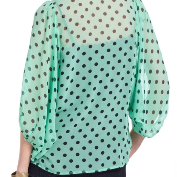 Anthropologie Karen Walker Polka Dot Sheer Top Size 4 NWT - Picture 2 of 4